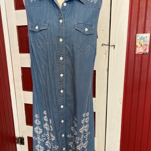 Bit & Bridle Cotton Rayon Denim Dress M - Picture 6 of 6